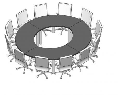 Conference Table and Chairs for Revit