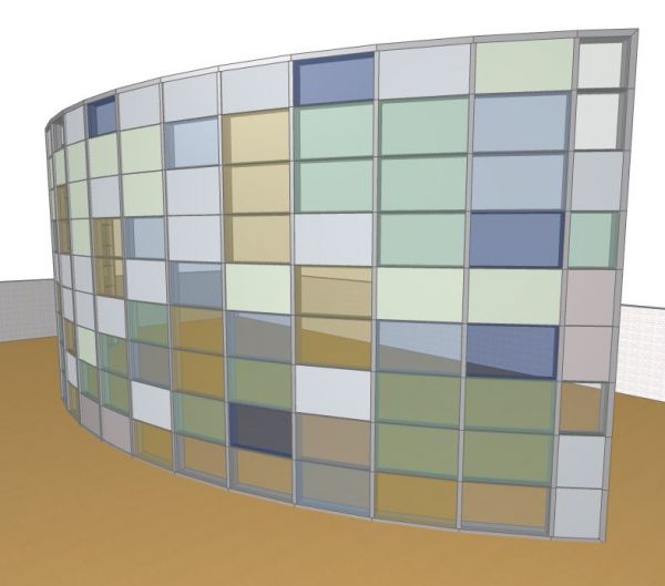 Random Window Wall Curtain Wall Panel Random Materials - modlar.com