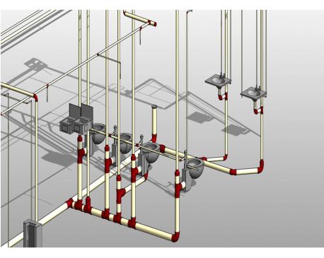 Well Coordinated BIM Models with LOD 300 for Plumbing and Hydronic Systems