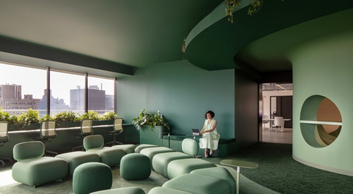 Trabajo de la naturaleza: 6 oficinas con diseño de espíritu biológico