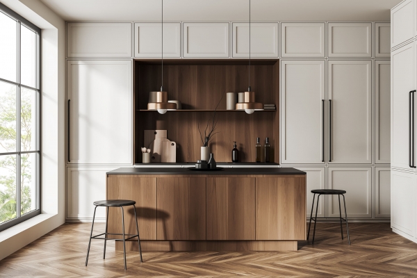 Dark Wood Kitchen Interior - modlar.com