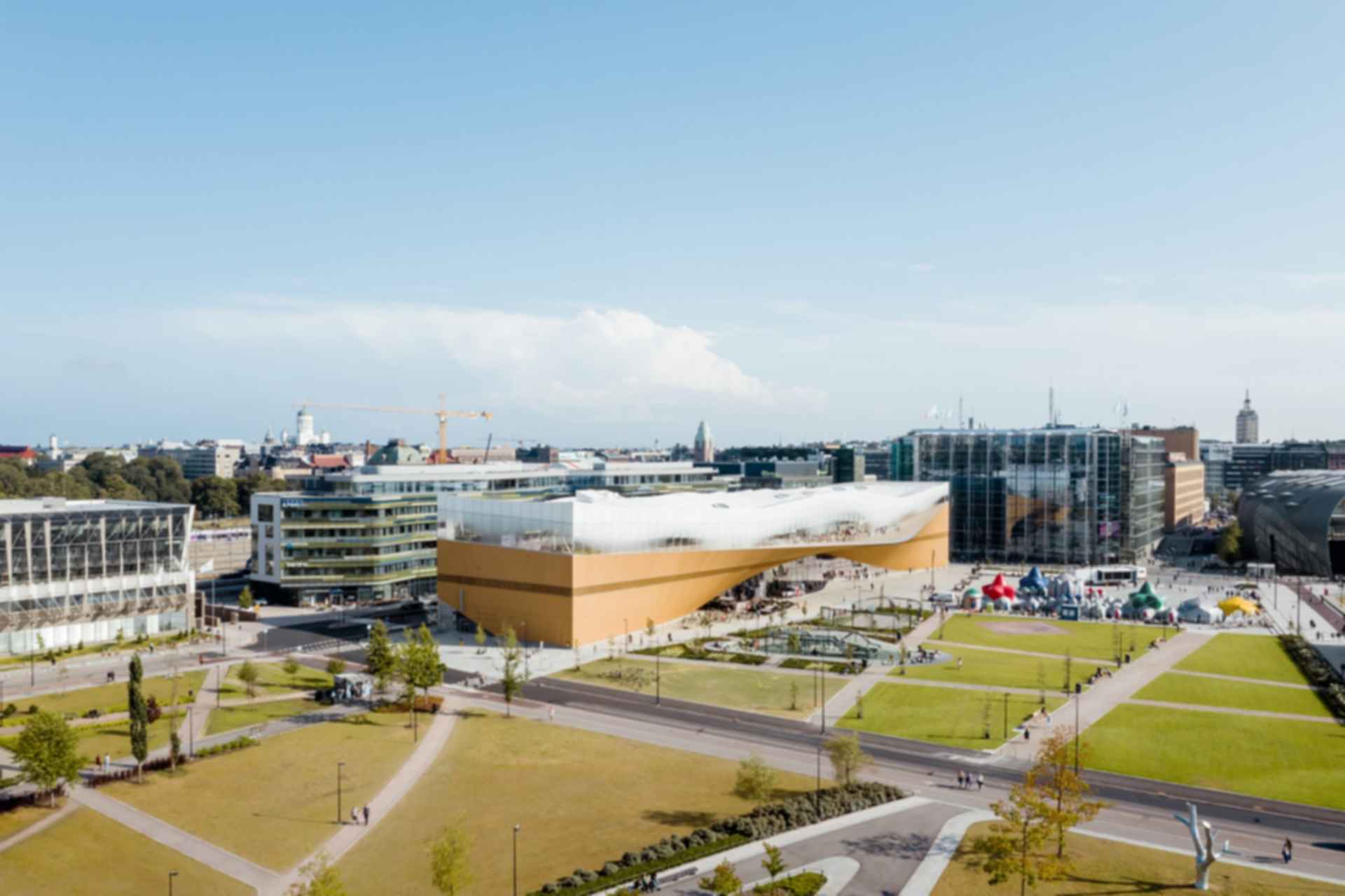 Helsinki Central Library Oodi - Aerial View