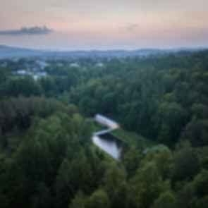 Forest Pool - Aerial View