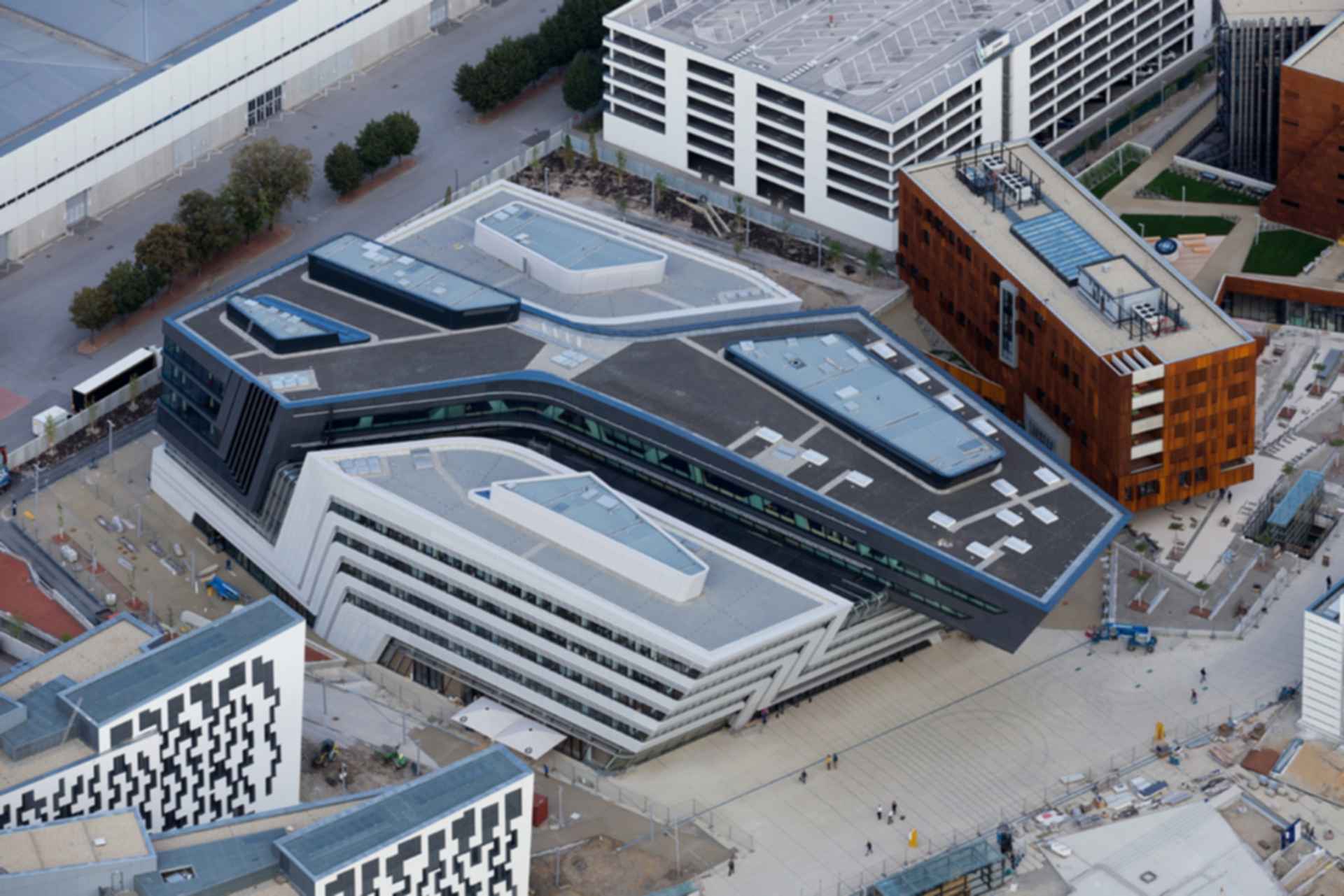 Library and Learning Center of Economics Vienna - Aerial View