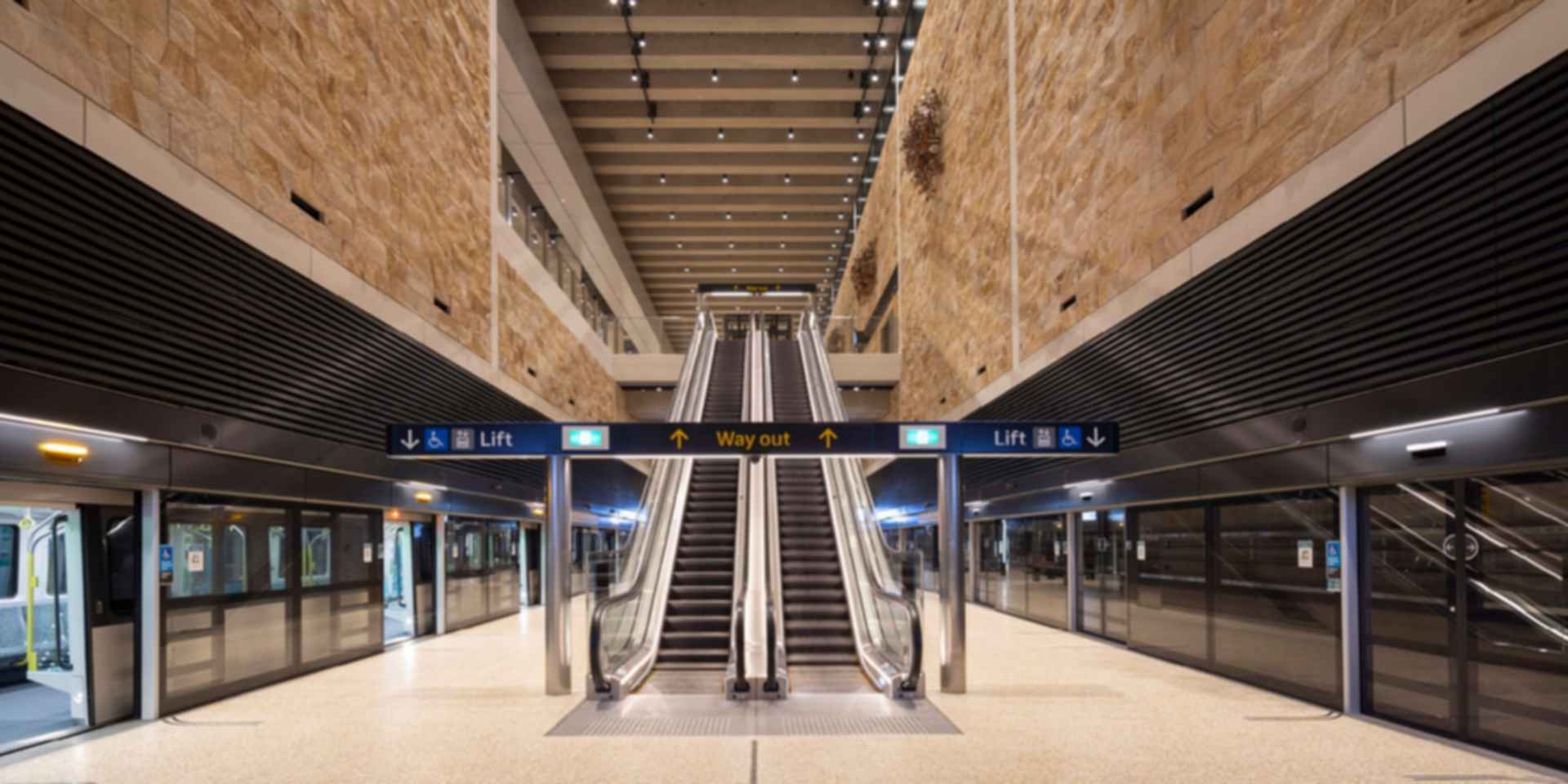 Sydney Metro Barangaroo Station - Escalators