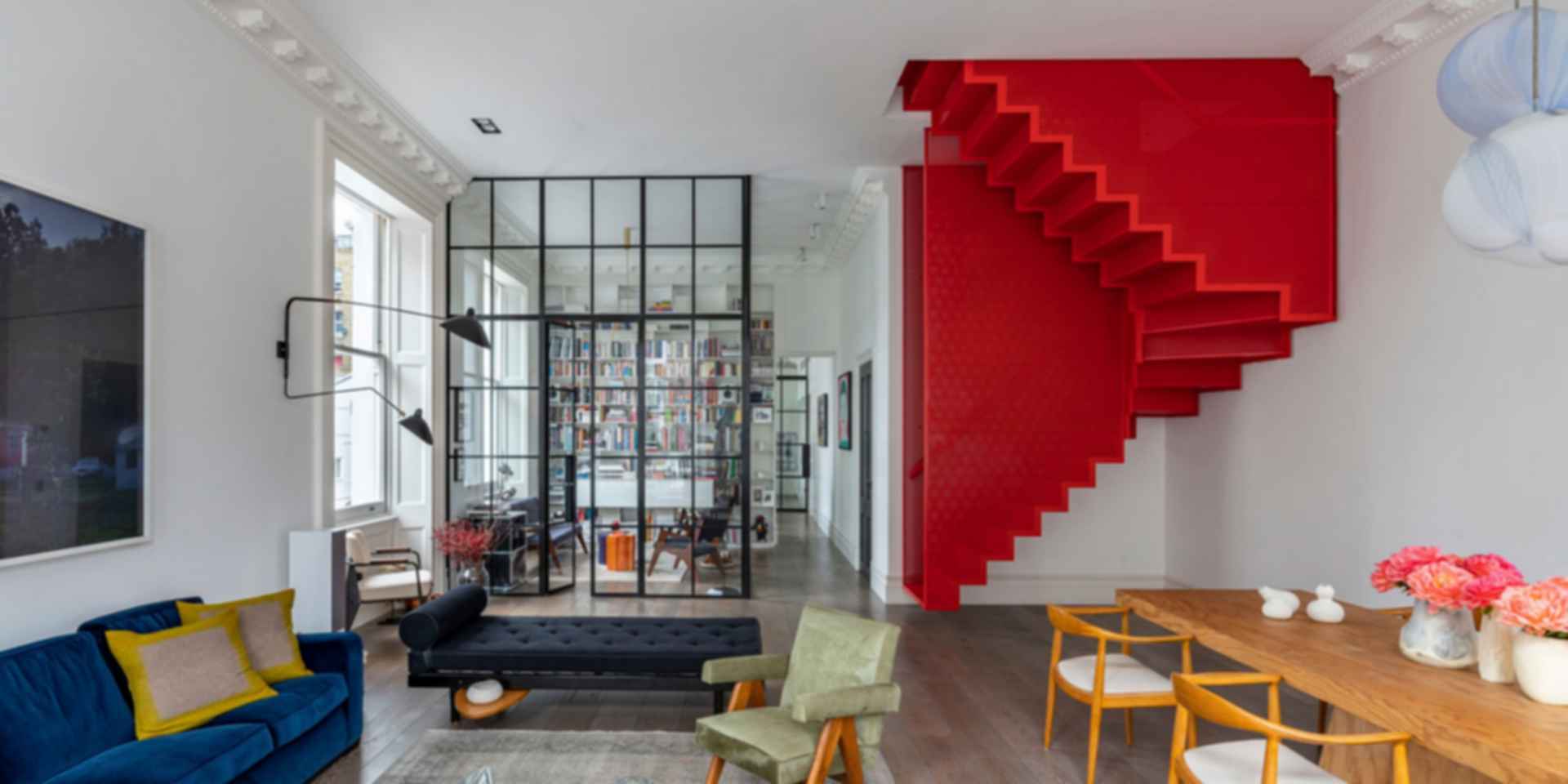 Floating Red Staircase