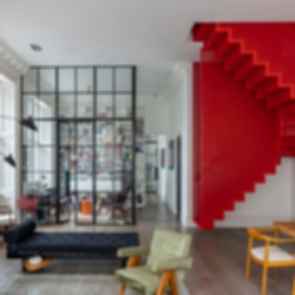 Floating Red Staircase
