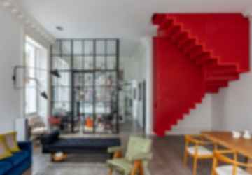 Floating Red Staircase