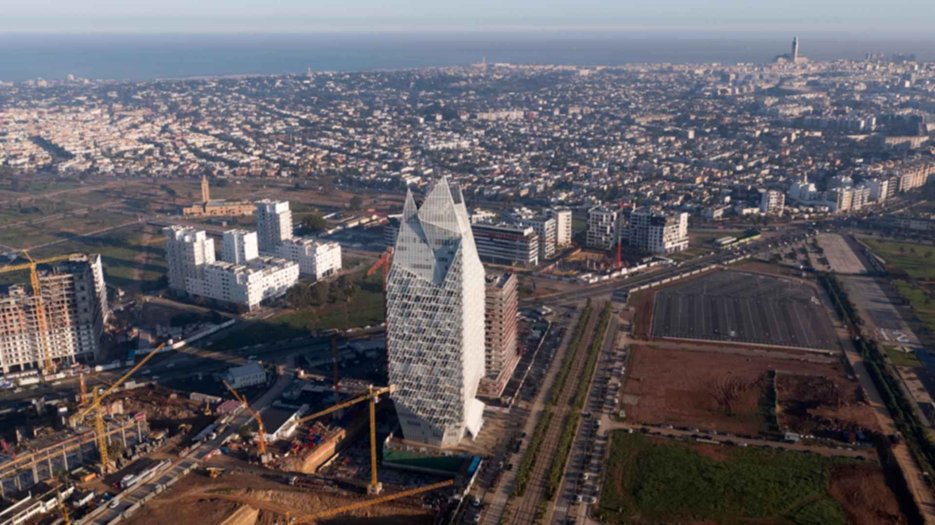 Casablanca Finance City Tower - Aerial View