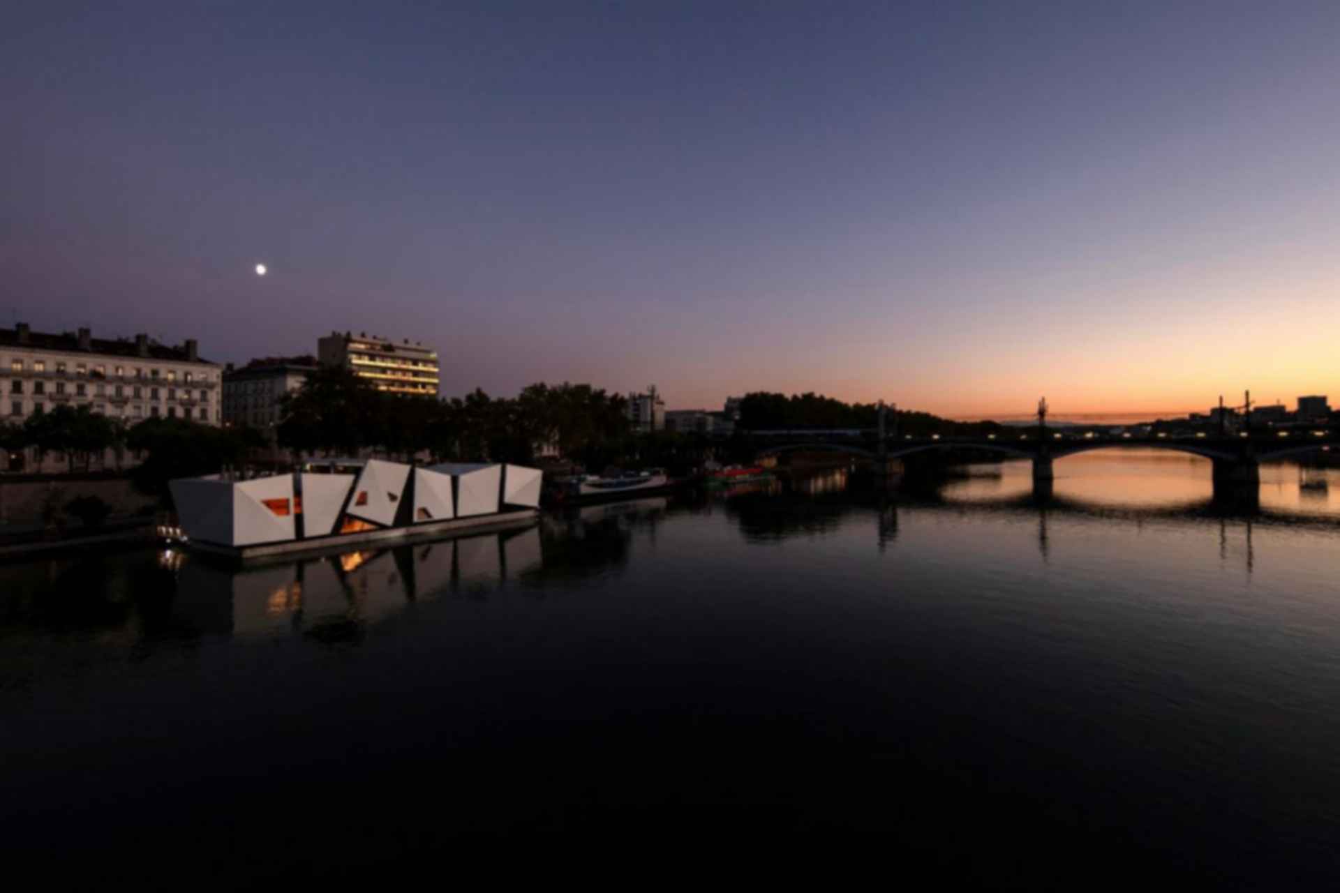 Floating Theater Lyon - At Night