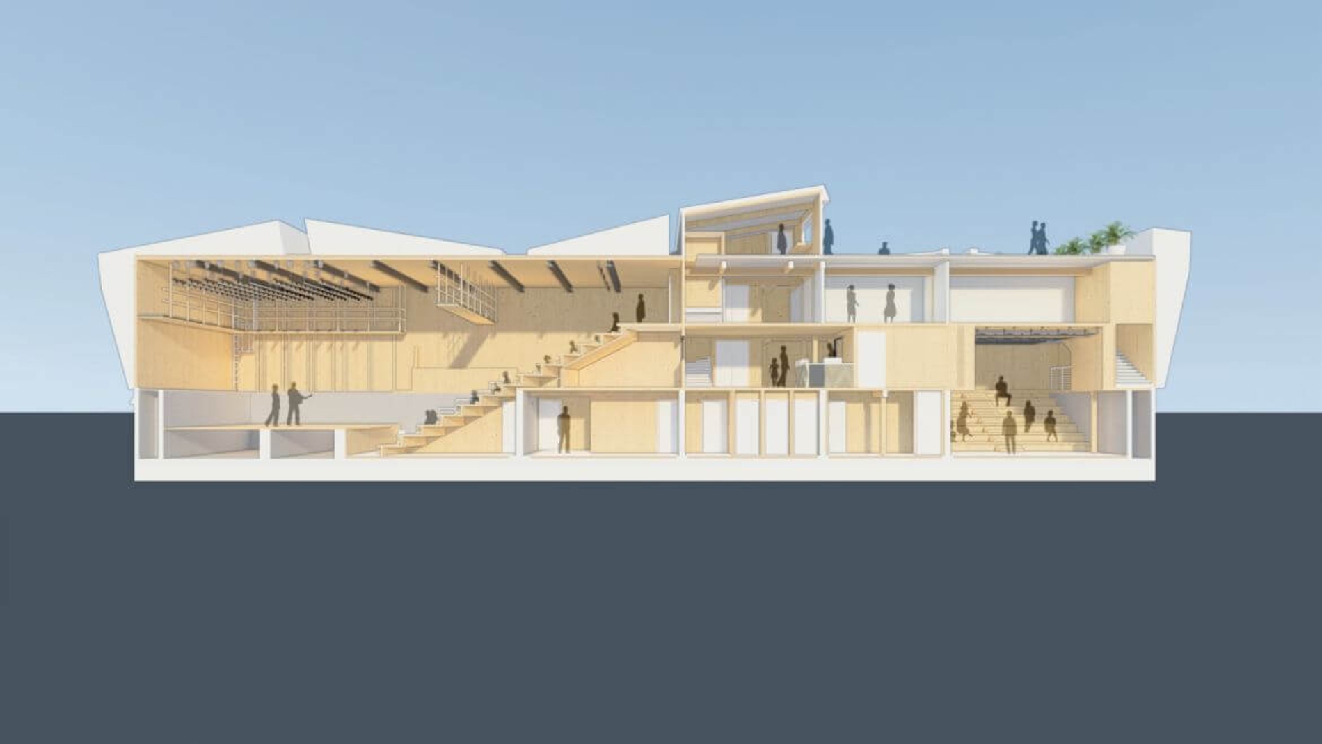 Floating Theater Lyon - Section - modlar.com