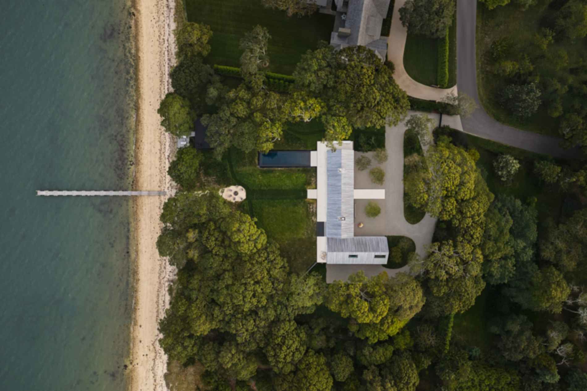 House on Sag Harbor - Aerial View
