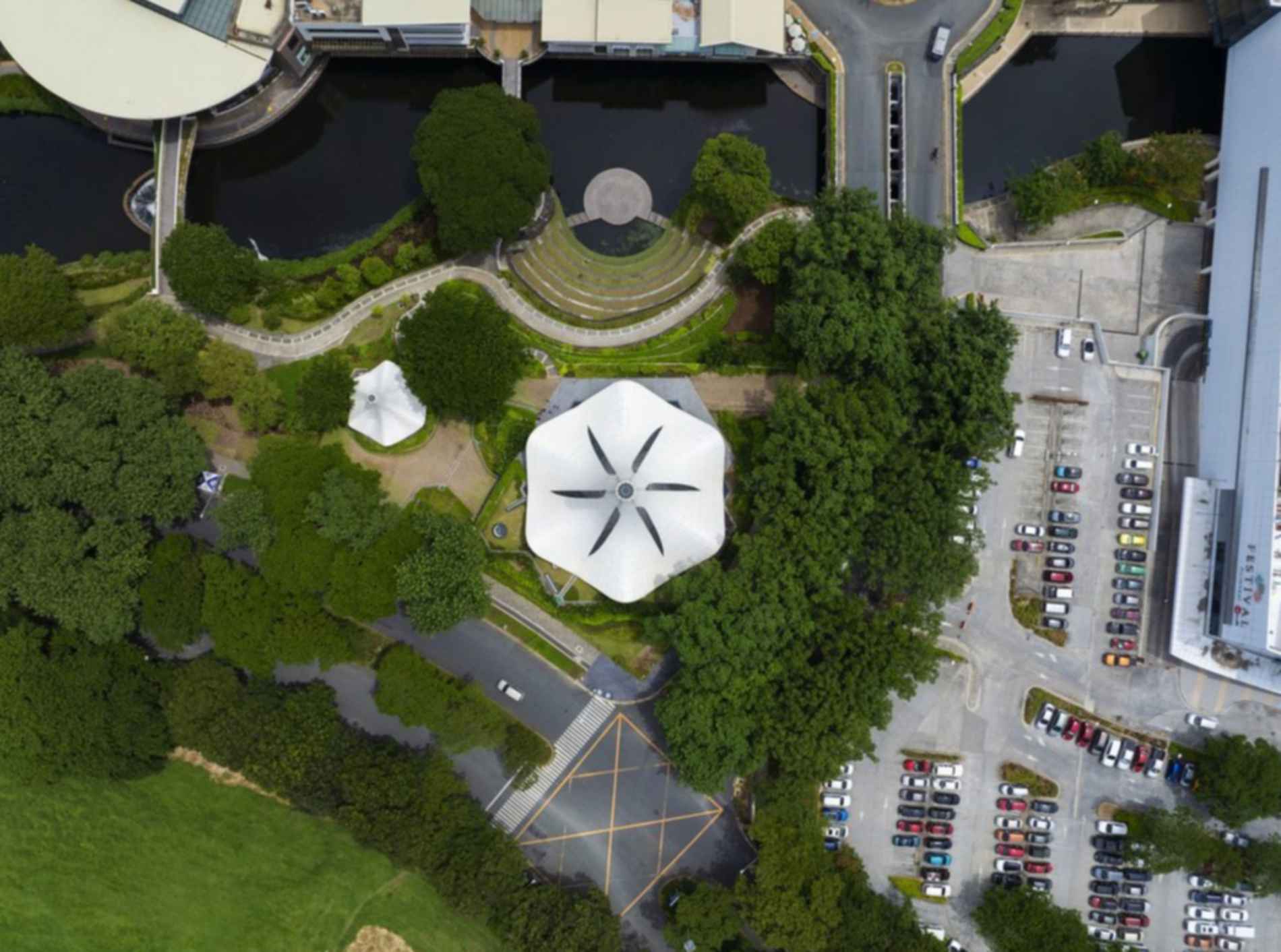 Our Lady of Lourdes Chapel - Aerial View