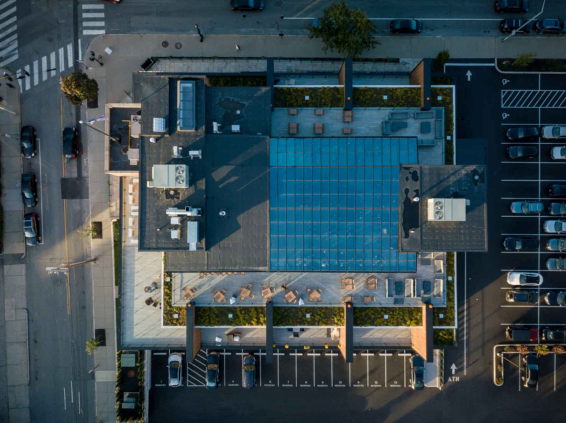 Mare Rooftop Restaurant - Aerial View