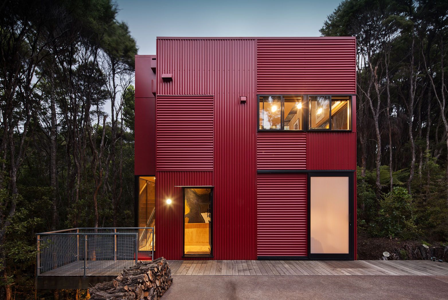 The Titirangi Red House Exterior