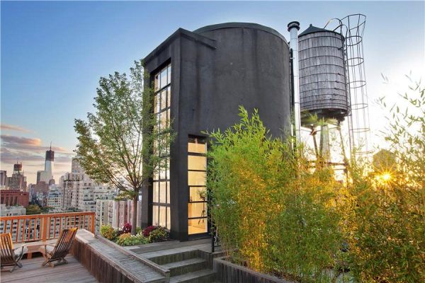 Luxury Apartment Building With Industrial Style Hot Water Tank