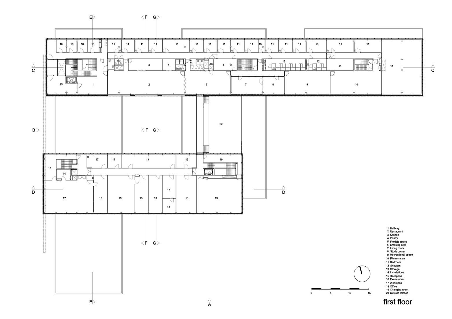 Fire Station Dordrecht - Floor Plan - modlar.com