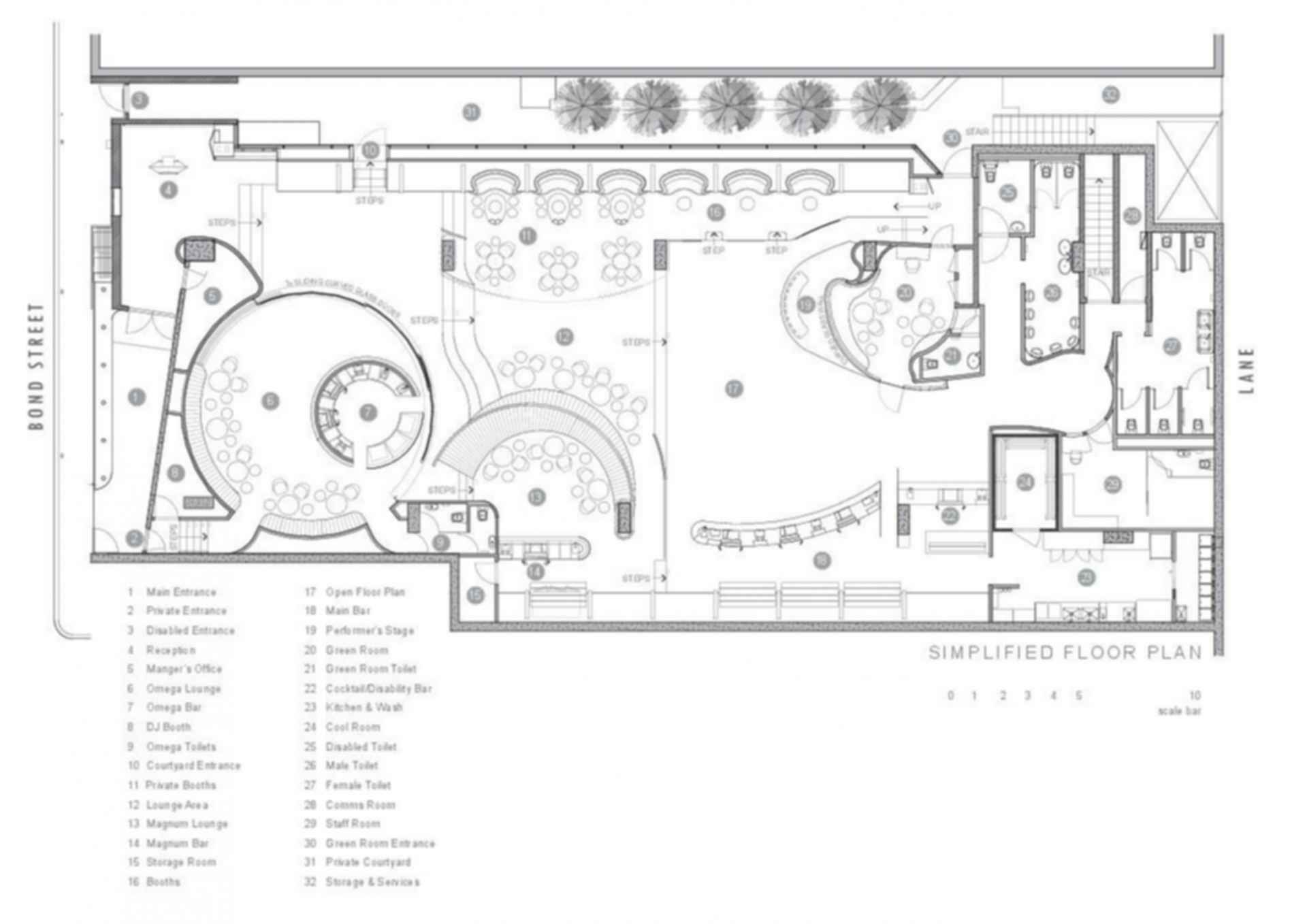Bond Bar Floor Plan Modlar