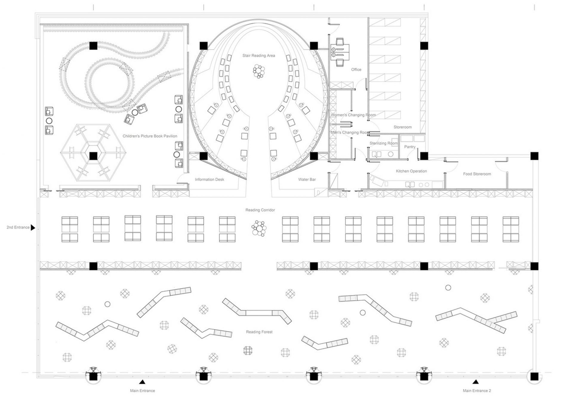 Zhongshuge-Hangzhou Bookshop - floor plan - modlar.com