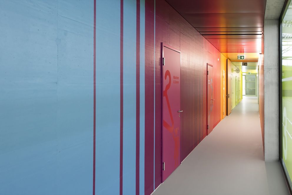 Neumatt Sports Facility - Interior Hallway - modlar.com