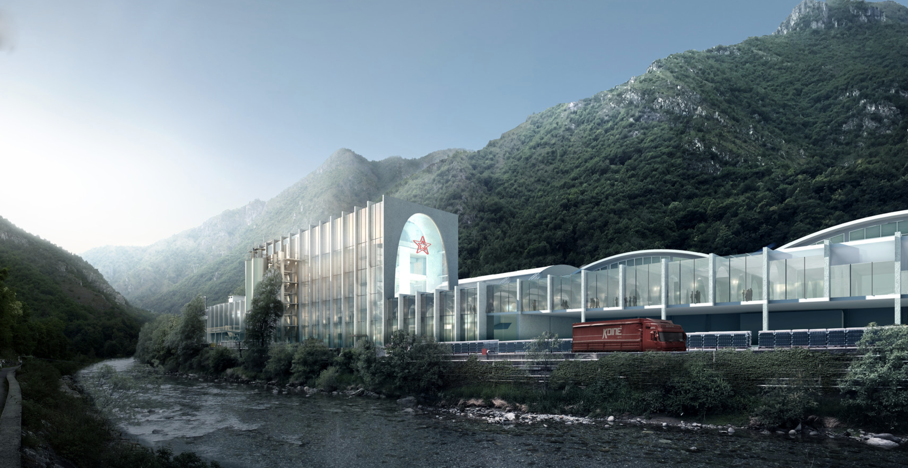 San Pellegrino Flagship Factory - Structure Concept Design - modlar.com