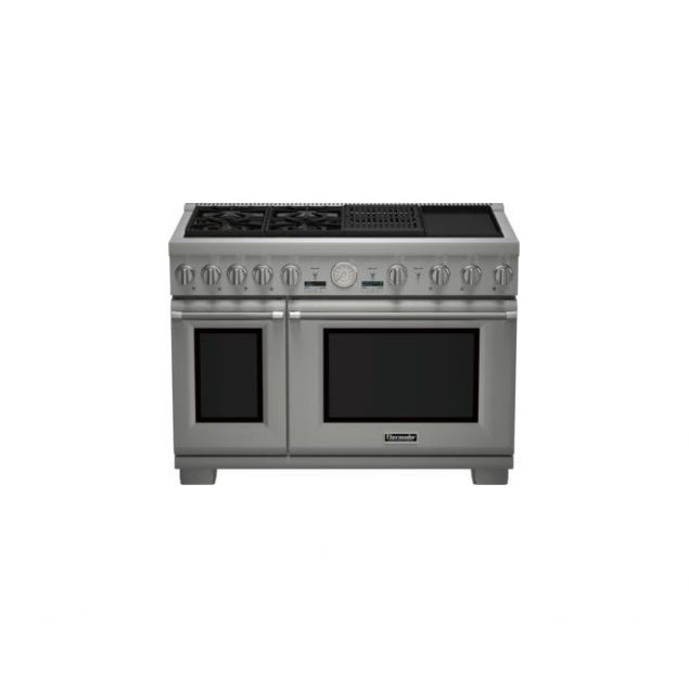 Thermador 48" Pro Grand DF 4 Burner w/ Elec. Grill & Griddle PRD484NCGU