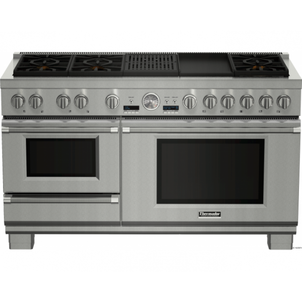 PRD606RCSG 60 inch Dual fuel pro grand Range with steam grill and