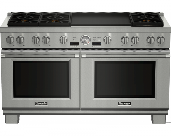 PRD606REG 60 inch Dual fuel pro grand Range with double griddle