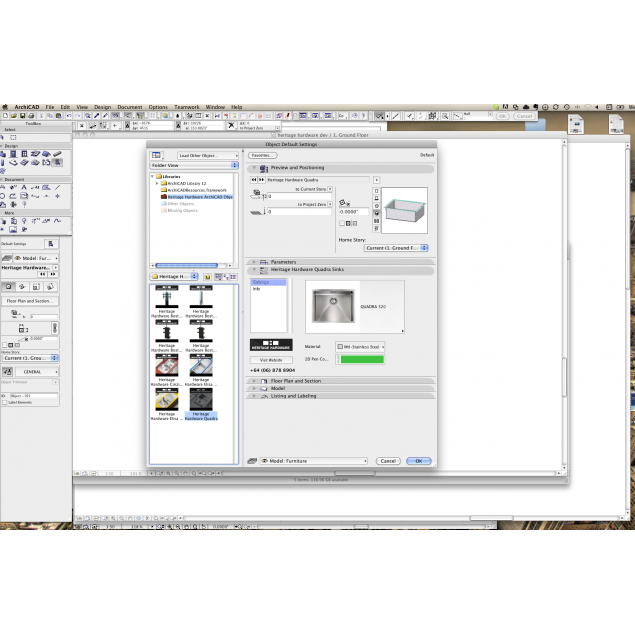 Heritage Hardware Quadra ArchiCAD