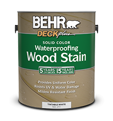 BEHR® Solid Color Waterproofing Wood Stain No. 211 - modlar.com
