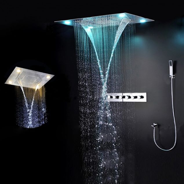 Livorno Multi Function 23" x 31" Ceiling Mount LED Shower Set