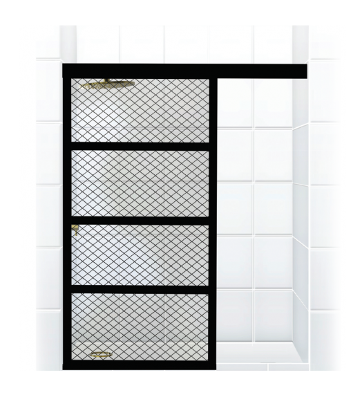 Gridscape Series Full Divided Light Sliding Splash Screen Shower Door Modlar Com Gridscape Series Full Divided Light, Gridscape Sliding Shower Door