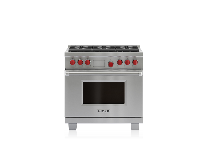 36" Dual Fuel Range 6 Burners DF366