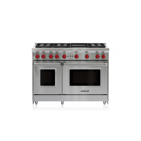 48" Gas Range 6 Burners and Infrared Charbroiler GR486C