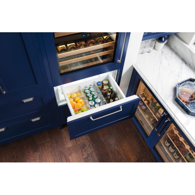 30" Designer Wine Storage with Refrigerator/Freezer Drawers Panel