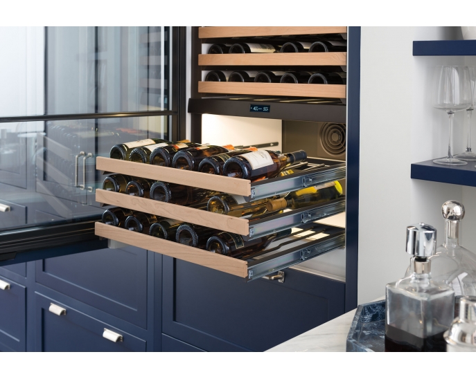 30" Designer Wine Storage with Refrigerator/Freezer Drawers Panel