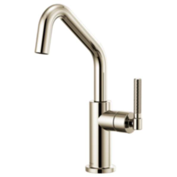 LITZE® Bar Faucet with Angled Spout and Knurled Handle - 61063LF-PC