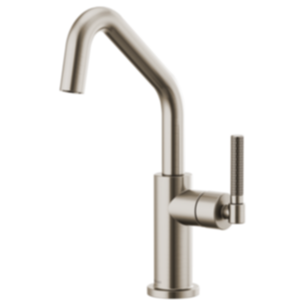 LITZE® Bar Faucet with Angled Spout and Knurled Handle - 61063LF-PC