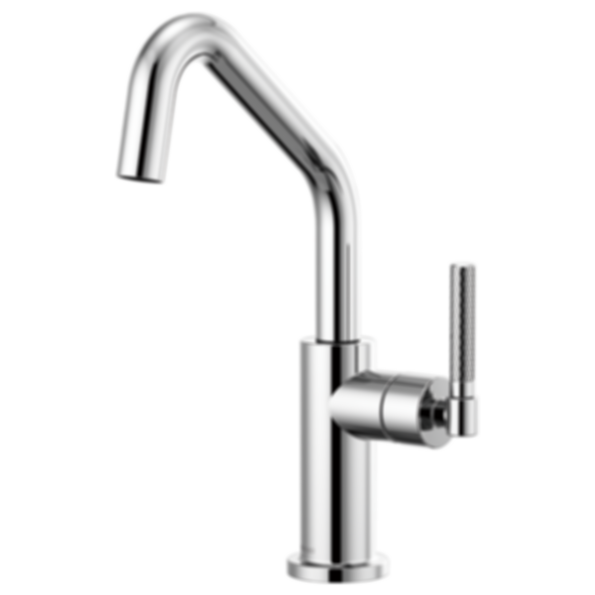 LITZE® Bar Faucet with Angled Spout and Knurled Handle - 61063LF-PC