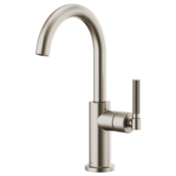 LITZE® Bar Faucet With Arc Spout And Knurled Handle - 61043LF-PC