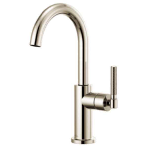 LITZE® Bar Faucet With Arc Spout And Knurled Handle - 61043LF-PC