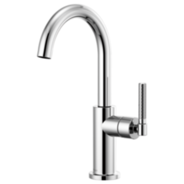 LITZE® Bar Faucet With Arc Spout And Knurled Handle - 61043LF-PC