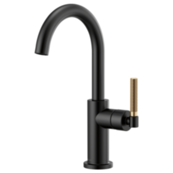 LITZE® Bar Faucet With Arc Spout And Knurled Handle - 61043LF-PC
