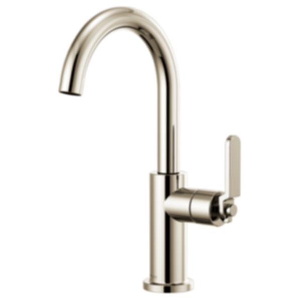 LITZE® Bar Faucet with Arc Spout and Industrial Handle - 61044LF-PC