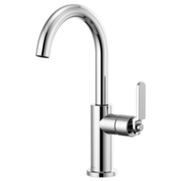 LITZE® Bar Faucet with Arc Spout and Industrial Handle - 61044LF-PC