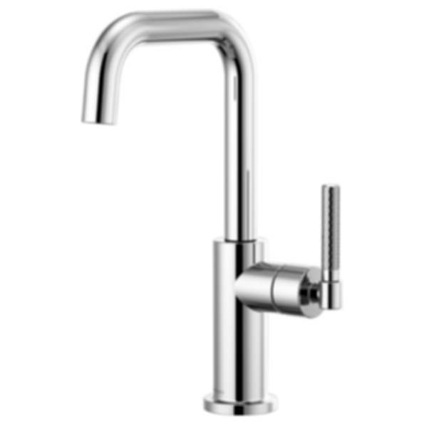 LITZE® Bar Faucet with Square Spout and Knurled Handle - 61053LF-PC