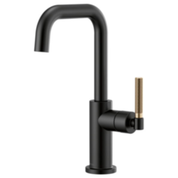 LITZE® Bar Faucet with Square Spout and Knurled Handle - 61053LF-PC