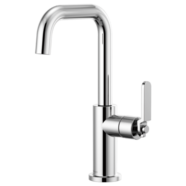LITZE® Bar Faucet with Square Spout and Industrial Handle - 61054LF-PC