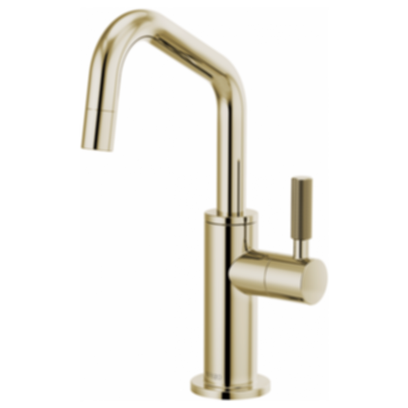 LITZE® Beverage Faucet with Angled Spout and Knurled Handle - 61363LF-C-C
