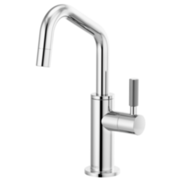 LITZE® Beverage Faucet with Angled Spout and Knurled Handle - 61363LF-C-C